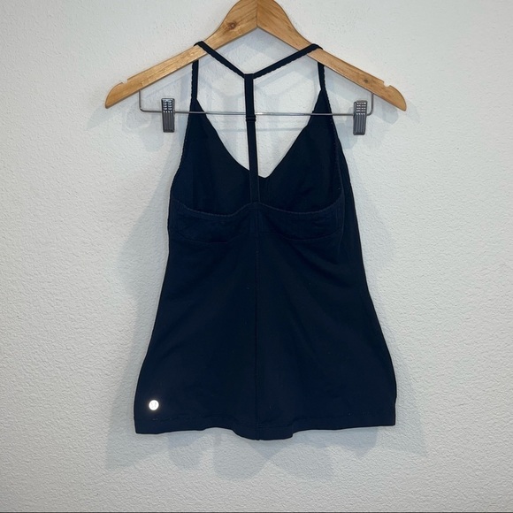 Lululemon size 8 black Aphrodite adjustable t strap tank top - Picture 5 of 7